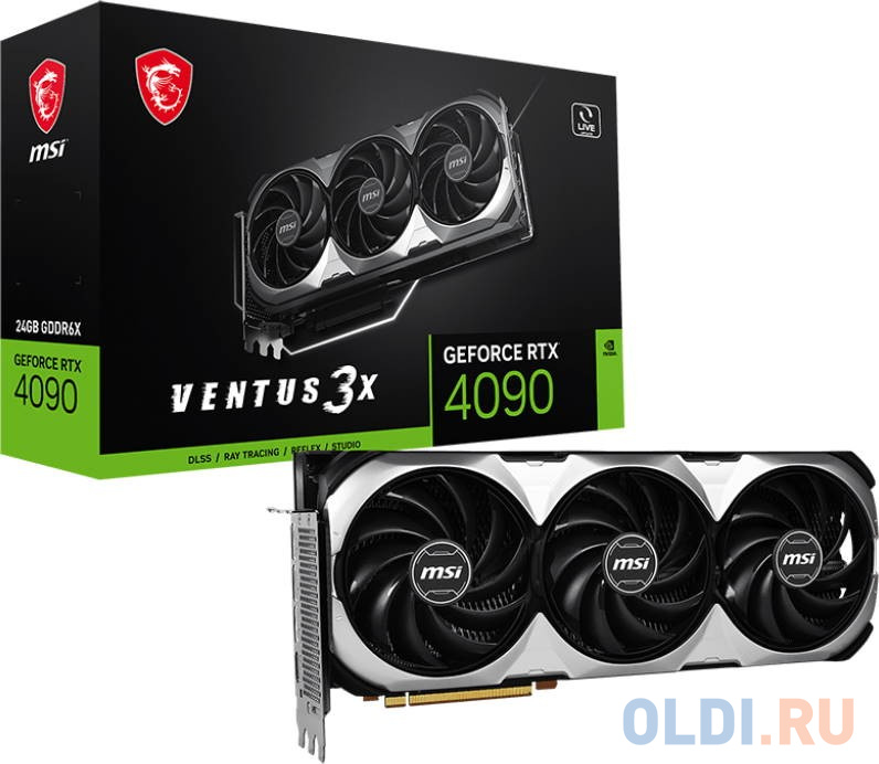Видеокарта MSI nVidia GeForce RTX 4090 VENTUS 3X 24576Mb фото