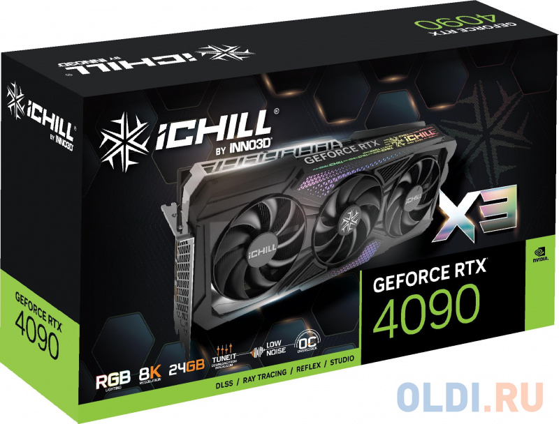 Видеокарта Inno3D nVidia GeForce RTX 4090 iCHILL X3 24576Mb C40903-246XX-1833VA47 фото