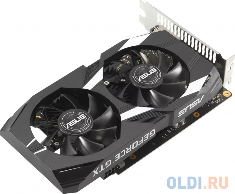 Видеокарта Asus PCI-E DUAL-GTX1650-O4GD6-P-V2 NVIDIA GeForce GTX 1650 4096Mb 128 GDDR6 1620/12000 DVIx1 HDMIx1 DPx1 HDCP Ret фото