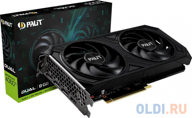 Видеокарта Palit nVidia GeForce RTX 4060 Ti DUAL 8192Mb фото