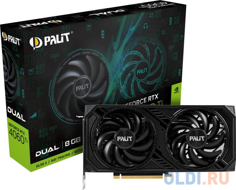 Видеокарта Palit nVidia GeForce RTX 4060 Ti DUAL 8192Mb фото