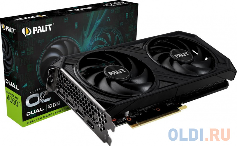 Видеокарта Palit nVidia GeForce RTX 4060 Ti DUAL OC 8192Mb фото