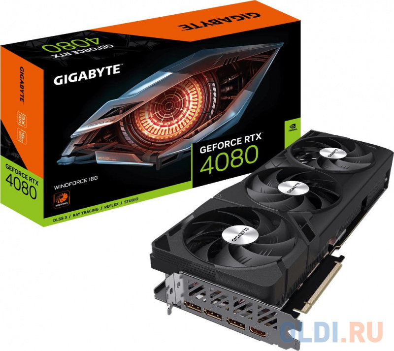 Видеокарта GigaByte nVidia GeForce RTX 4080 WINDFORCE 16384Mb фото