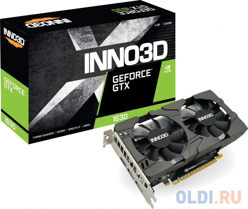 Видеокарта Inno3D GeForce GTX 1630 TWIN X2 OC 4096Mb фото