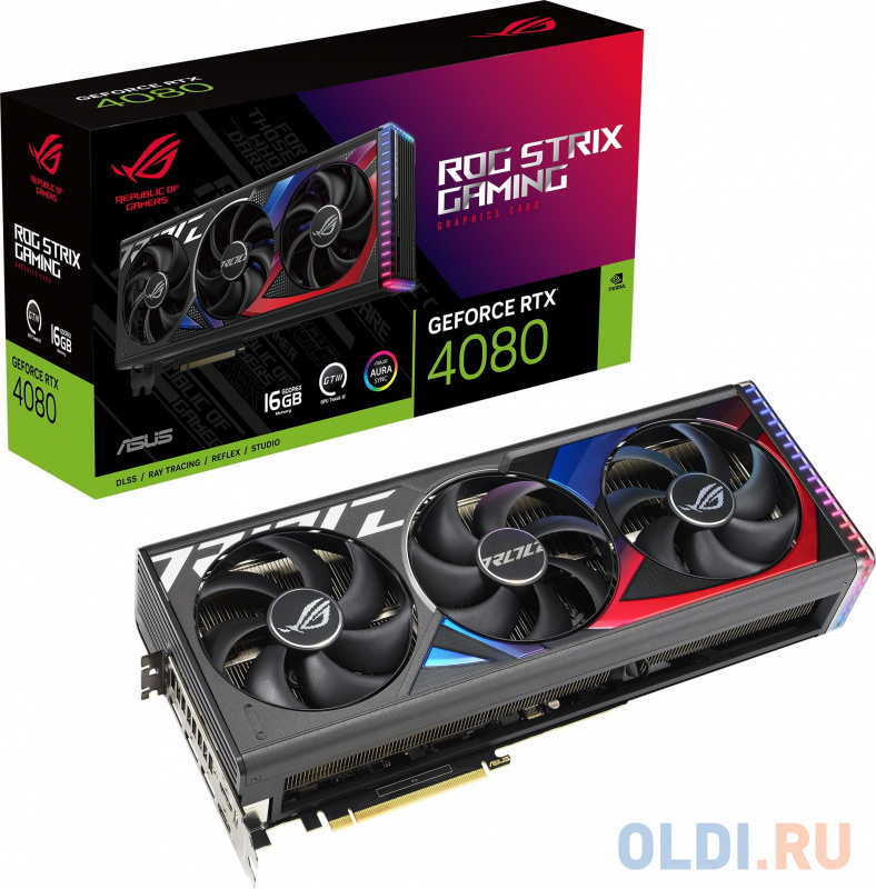 Видеокарта ASUS nVidia GeForce RTX 4080 ROG STRIX GAMING 16384Mb фото