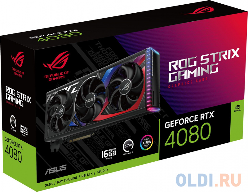Видеокарта ASUS nVidia GeForce RTX 4080 ROG STRIX GAMING 16384Mb фото