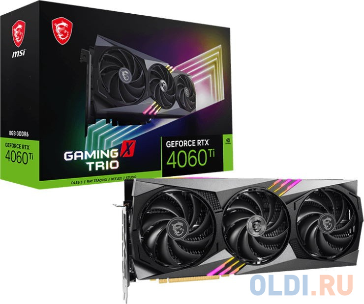 Видеокарта MSI nVidia GeForce RTX 4060 Ti GAMING X TRIO 8192Mb фото