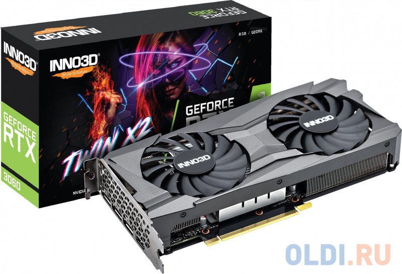Видеокарта Inno3D nVidia GeForce RTX 3060 TWIN X2 OC 8192Mb фото