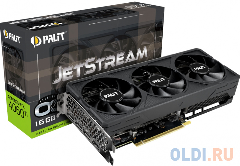 Видеокарта Palit nVidia GeForce RTX 4060 Ti JetStream OC 16GB 16384Mb фото