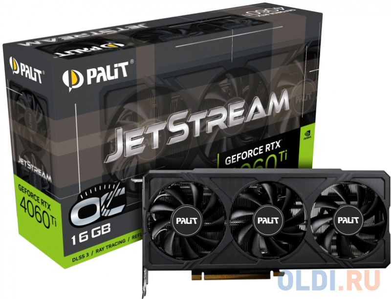 Видеокарта Palit nVidia GeForce RTX 4060 Ti JetStream OC 16GB 16384Mb фото