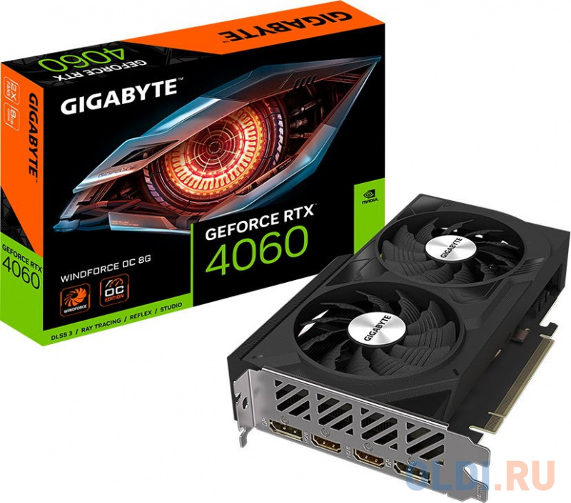 Видеокарта GigaByte nVidia GeForce RTX 4060 WINDFORCE OC 8GB 8192Mb фото