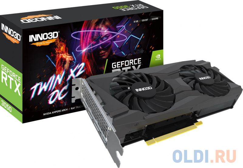 Видеокарта Inno3D nVidia GeForce RTX 3050 TWIN X2 OC 8192Mb фото