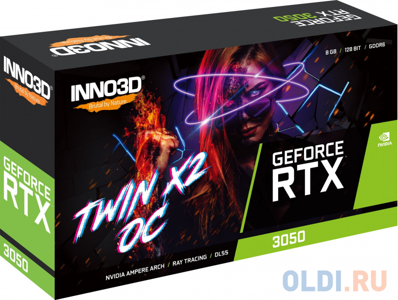 Видеокарта Inno3D nVidia GeForce RTX 3050 TWIN X2 OC 8192Mb фото