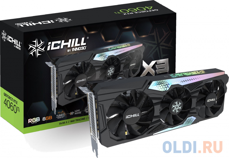 Видеокарта Inno3D nVidia GeForce RTX 4060 Ti iChill X3 8192Mb фото