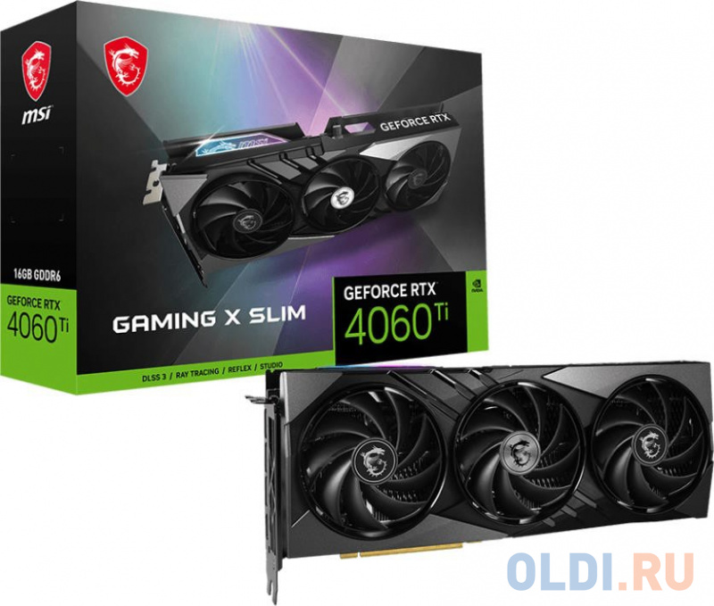 Видеокарта MSI nVidia GeForce RTX 4060 Ti GAMING X SLIM 16G 16384Mb фото
