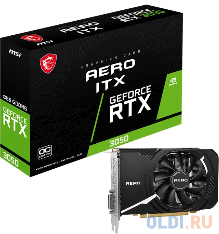 Видеокарта MSI nVidia GeForce RTX 3050 AERO ITX 8G OC 8192Mb фото