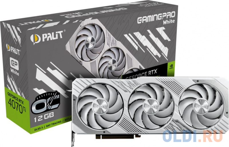 Видеокарта Palit nVidia GeForce RTX 4070 Ti GamingPro White OC 12288Mb фото