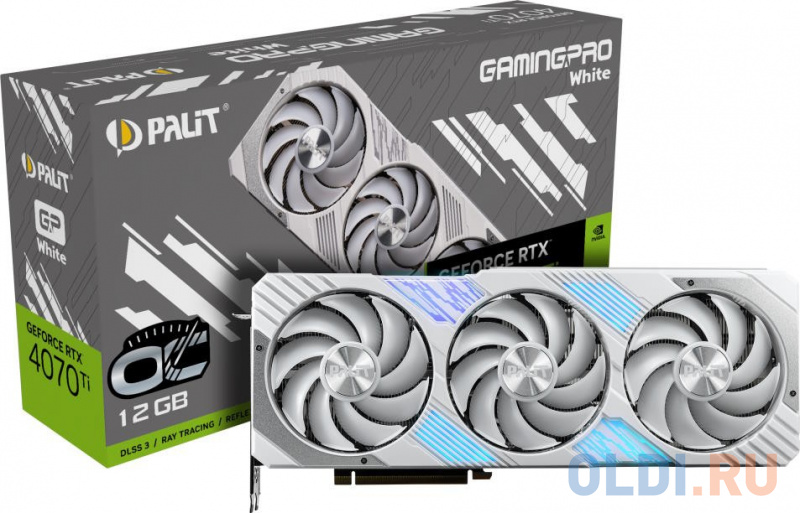 Видеокарта Palit nVidia GeForce RTX 4070 Ti GamingPro White OC 12288Mb фото