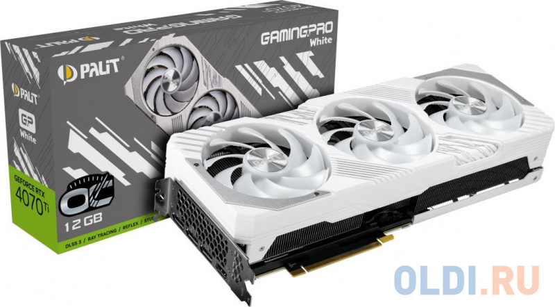 Видеокарта Palit nVidia GeForce RTX 4070 Ti GamingPro White OC 12288Mb фото
