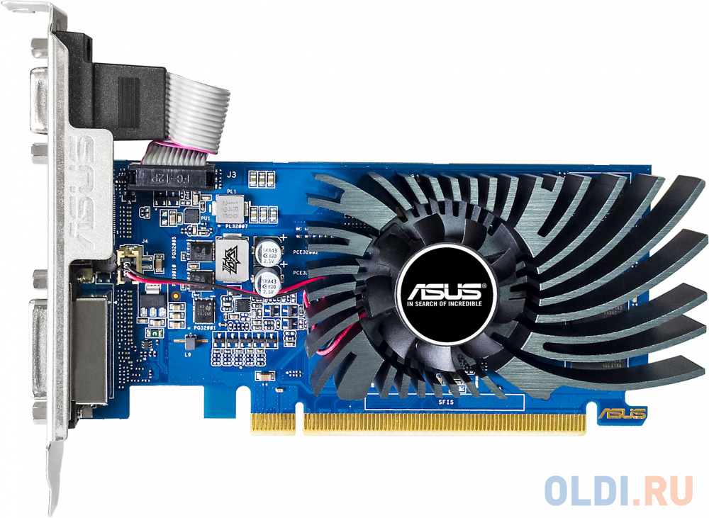  Asus PCI-E GT730-2GD3-BRK-EVO NVIDIA GeForce GT 730 2048Mb 64 DDR3 902/1800 DVIx1 HDMIx1 CRTx1 HDCP Ret