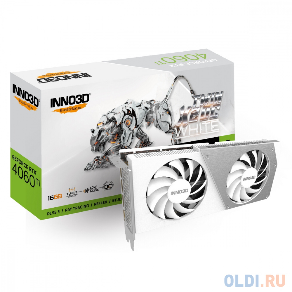 INNO3D RTX 4060 Ti Twin X2 OC WHITE//RTX4060Ti, HDMI, DP*3, 16G,D6