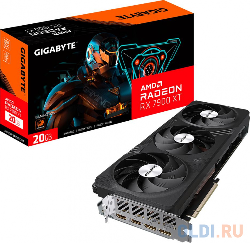 

Видеокарта Gigabyte PCI-E 4.0 GV-R79XTGAMING-20GD AMD Radeon RX 7900XT 20Gb 320bit GDDR6 2025/20000 HDMIx2 DPx2 HDCP Ret