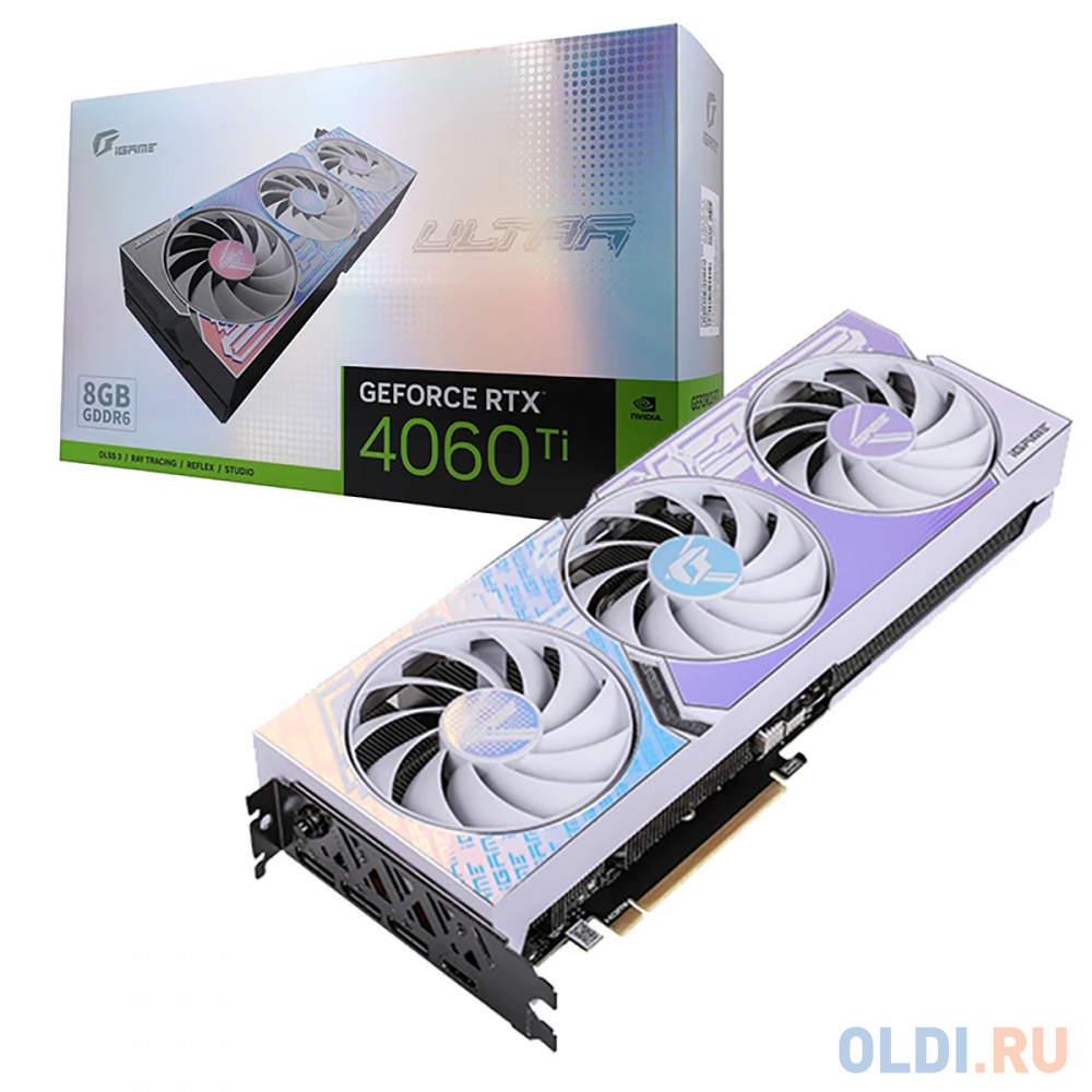 RTX4060Ti Ultra W OC 8GB-V 128-bit GDDR6 DPx3 HDMI 3FAN RTL