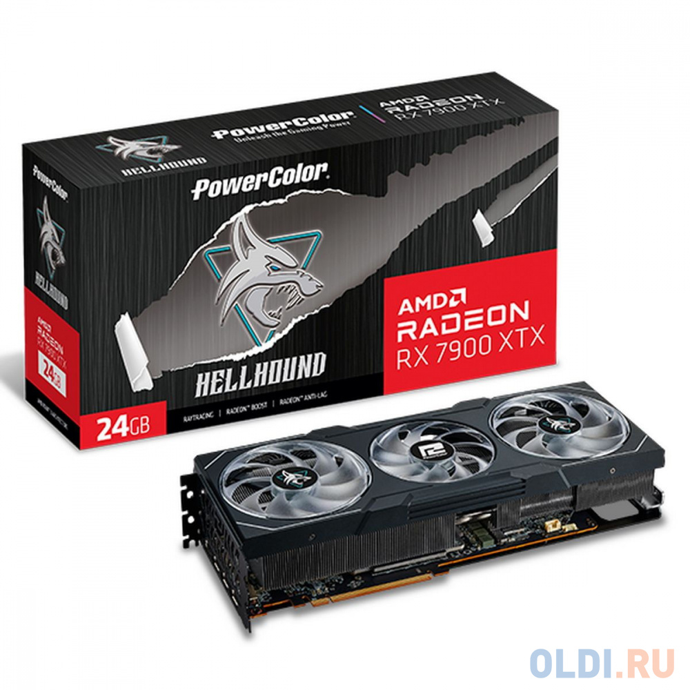 Видеокарта PowerColor PCI-E 4.0 RX7900XTX 24G-L/OC AMD Radeon RX 7900XTX 24Gb 384bit GDDR6 2525/20000 HDMIx1 DPx3 HDCP Ret