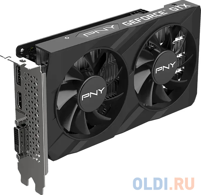 

PNY Видеокарта PNY NVIDIA PNY GEFORCE® GTX 1650 4GB Dual Fan (VCG16514D6DFXPB1)