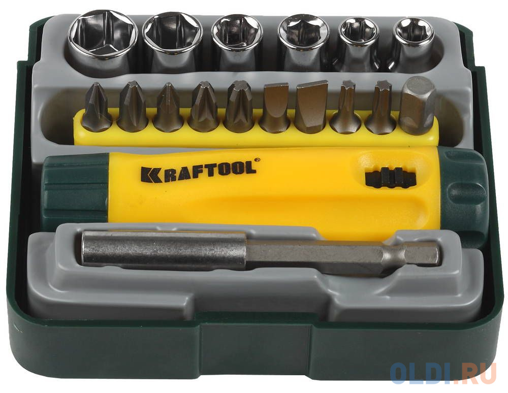 

Набор реверсивная биты торцевые головки Kraftool 26143-H18