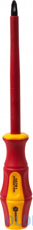 

Отвертка КОБАЛЬТ 646-515 диэлектрическая Ultra Grip PH-3 х 150мм CR-V, двухком.рукоятка 1шт подвес