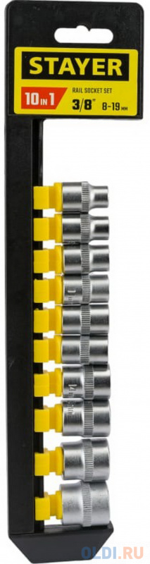 

STAYER RSS 10M, 10 предм., (3/8), набор торцовых головок (27757-H10)