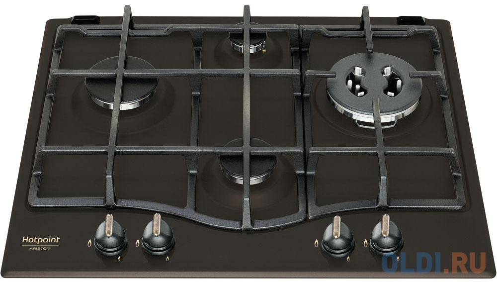 

Встраиваемые газовые панели HOTPOINT-ARISTON/ Газ.4 газовые конфорки, конфорка с тройным рядом пламени, газ-контроль, чугунные решетки, автоподжиг. Цв