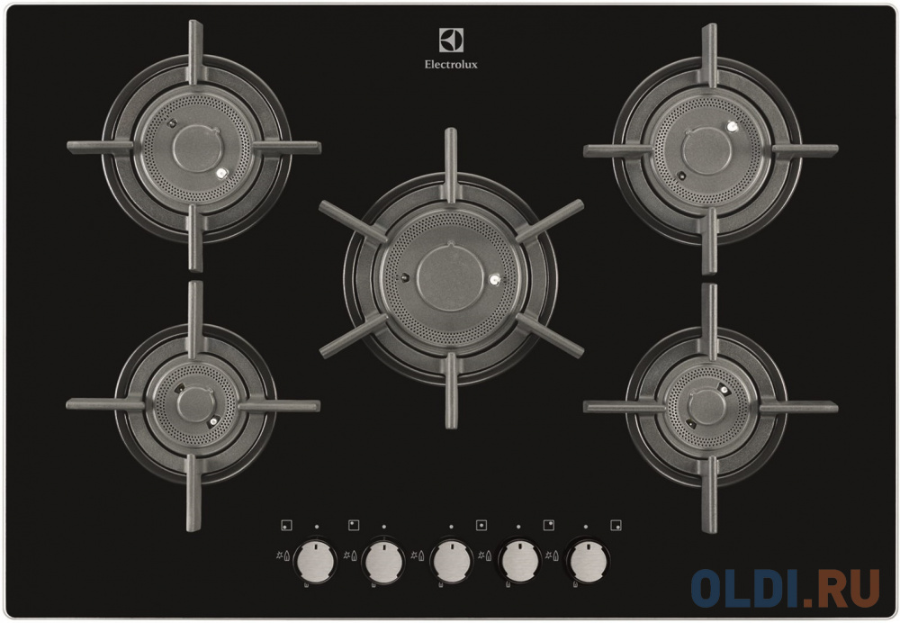 

Варочная панель газовая Electrolux EGT97657NK черный