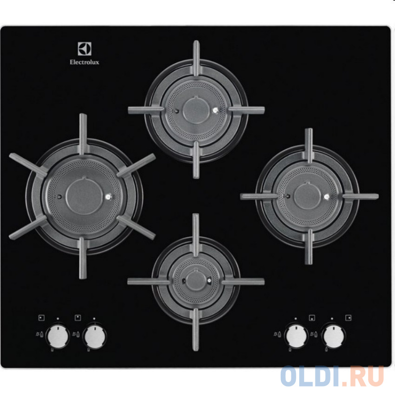 

Варочная панель газовая Electrolux EGT96647LK черный
