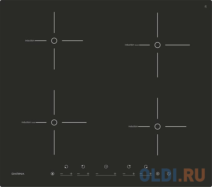 Варочная панель индукционная DARINA PL EI305 B черный