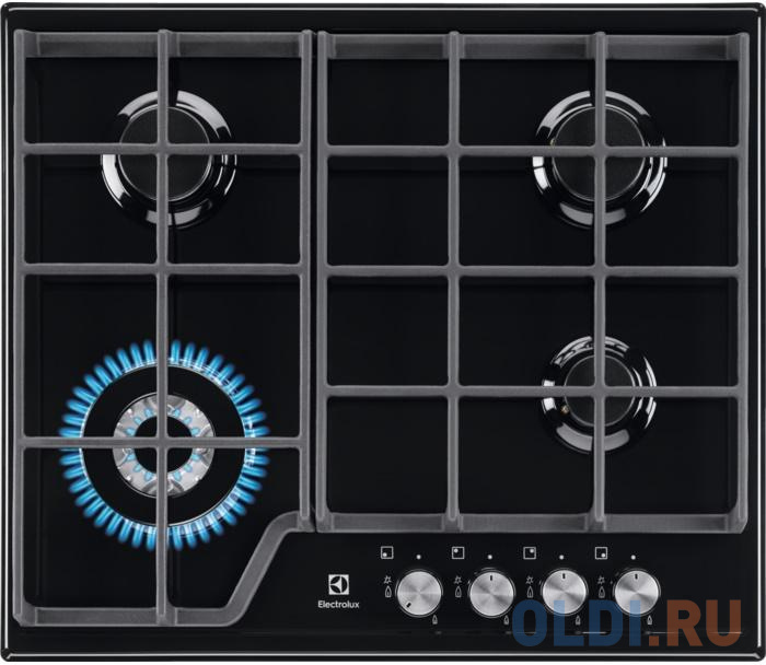 

Kitchen Retail !Газовая поверхность,цвет-черный, 2 чугунных держателя, газконтроль варочной поверхности, интегрированный автоподжиг варочной поверхнос