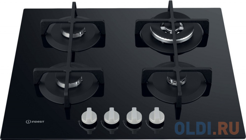 Варочная панель газовая Indesit ING 62T/BK черный фото
