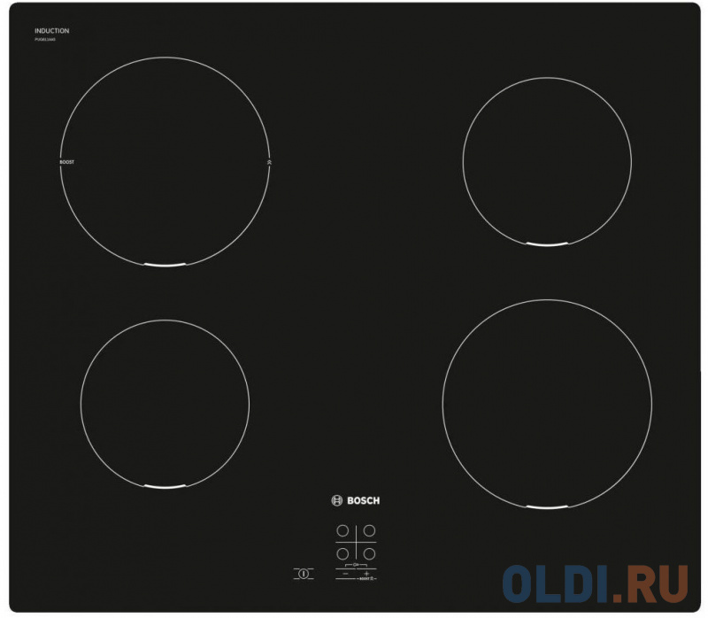 Варочная панель индукционная Bosch PUG611AA5D черный варочная панель индукционная bosch pug611aa5d