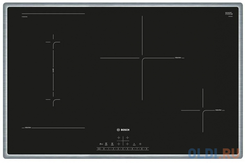 Варочная панель индукционная Bosch PVS845FB5E черный