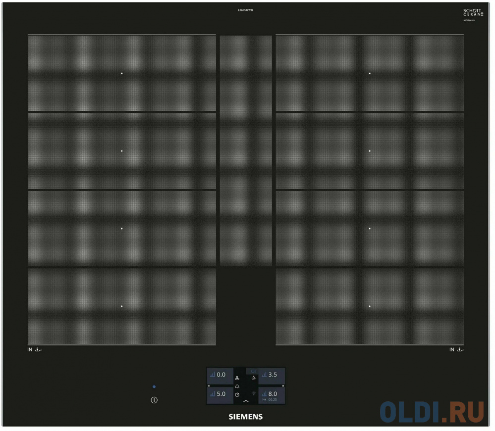 Варочная панель индукционная Siemens EX675JYW1E черный варочная панель индукционная electrolux lit30231c