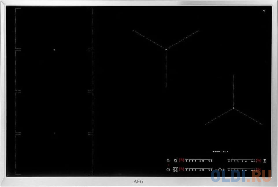 Варочная панель индукционная AEG IKE84471XB черный варочная панель индукционная bosch pvs611bb6e