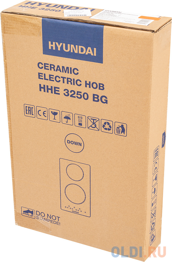 Варочная панель электрическая Hyundai HHE 3250 BG черный, размер нет - фото 4