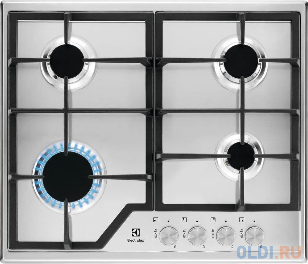 Газовая варочная поверхность Electrolux KGS6426SX нержавеющая сталь секатор deli dl2778 размер 210 мм макс диаметр резки 10 мм сталь 55с термообработанная поверхность ручка из пвх