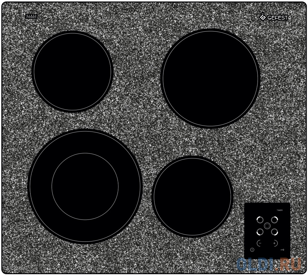 Варочная панель электрическая Gefest SN 4231 K42 черный - SN 4231 K42