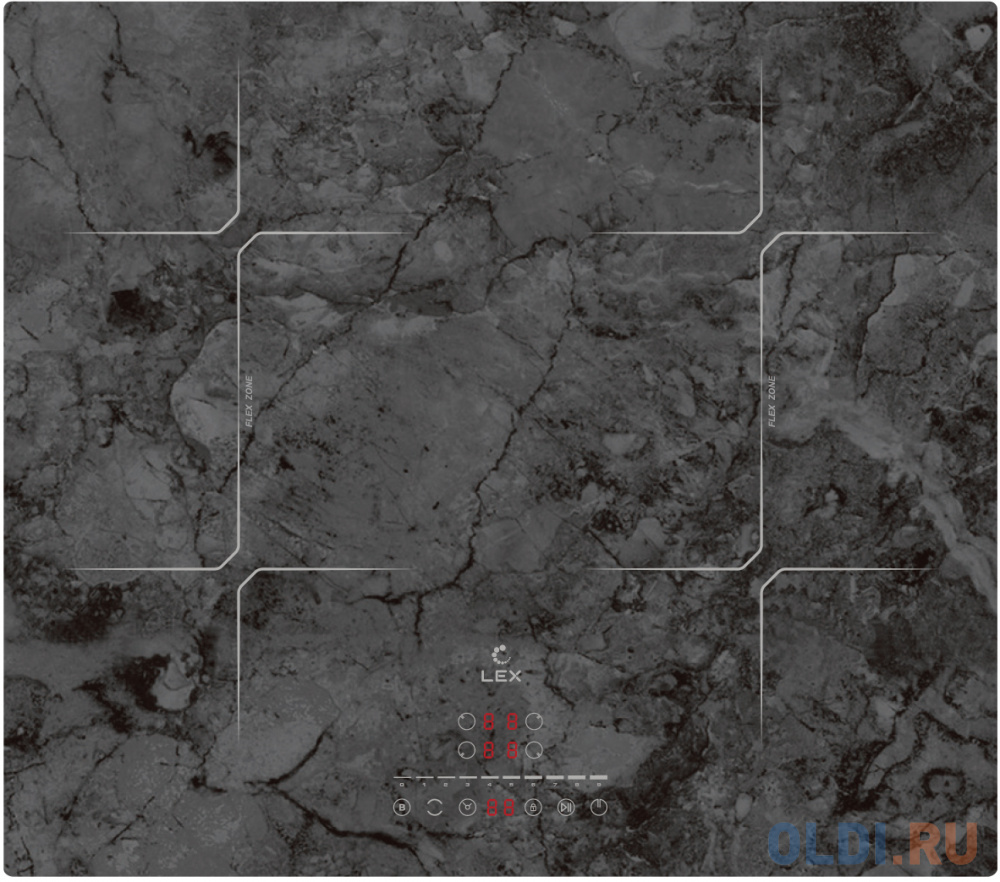 

Индукционная варочная поверхность Lex EVI 640 F DS серый