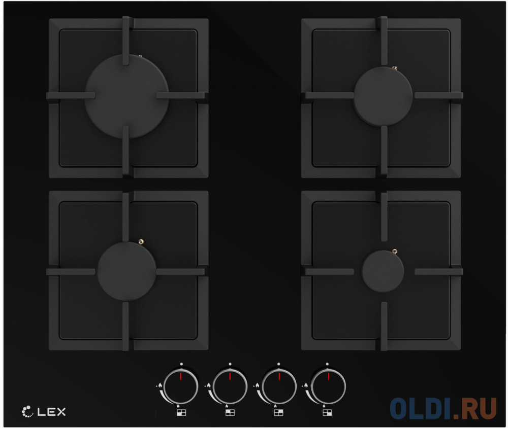 

Газовая варочная поверхность Lex GVG 644 BBL черный