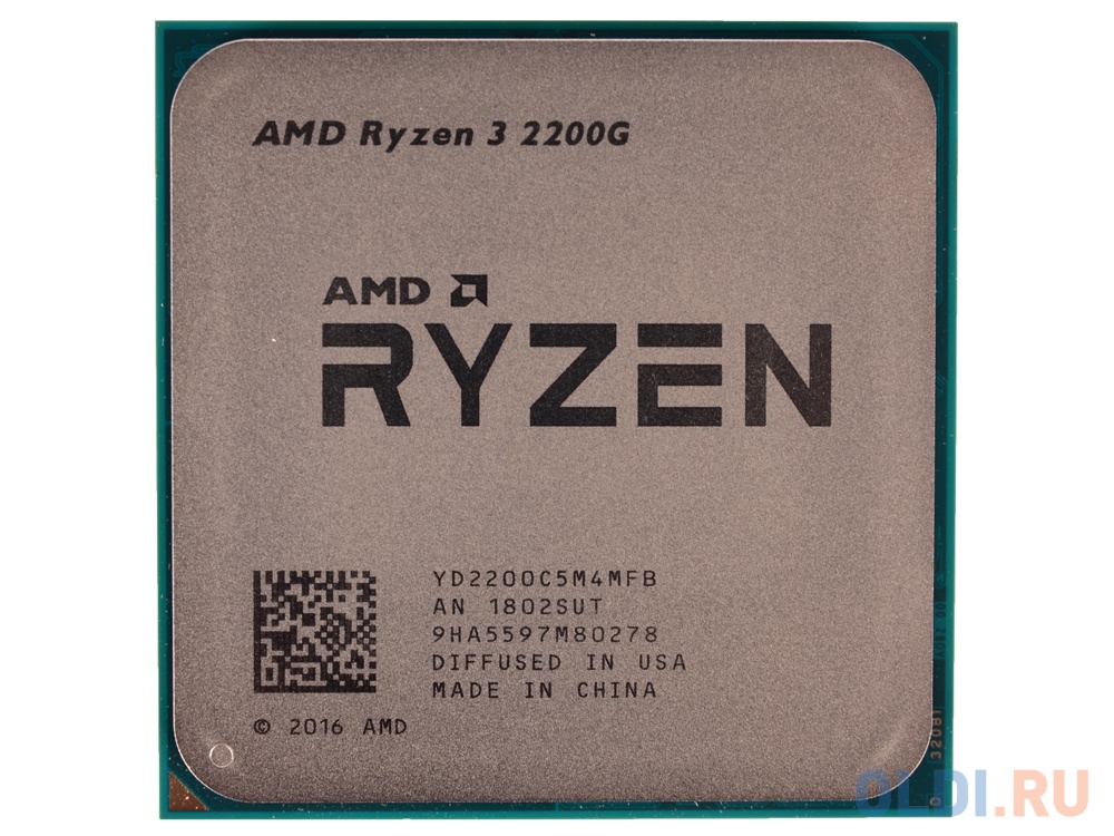 Процессор AMD Ryzen 3 2200G YD2200C5M4MFB Socket AM4 OEM процессор amd ryzen 5 2400g oem