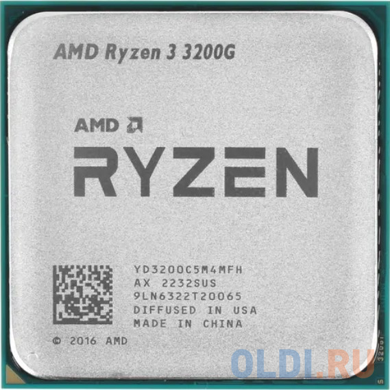 

Процессор AMD RYZEN R3-3200G AM4 MPK (4C/4T, 4.0GHz, 6MB, 65W, AM4, RX Vega 8) YD320GC5M4MFI / YD320GC5FIMPK