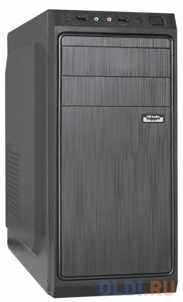  Exegate EX283732RUS  Miditower XP-401 Black, ATX, &lt;XP450, Black,120mm&gt;, 2*USB, Audio  --